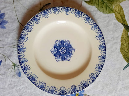 Lot de 8 assiettes à dessert Lunéville K&G Rouen – XIXe siècle