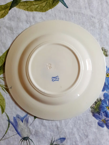 Lot de 4 assiettes à dessert Lunéville K&G Rouen – XIXe siècle