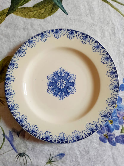 Lot de 4 assiettes à dessert Lunéville K&G Rouen – XIXe siècle