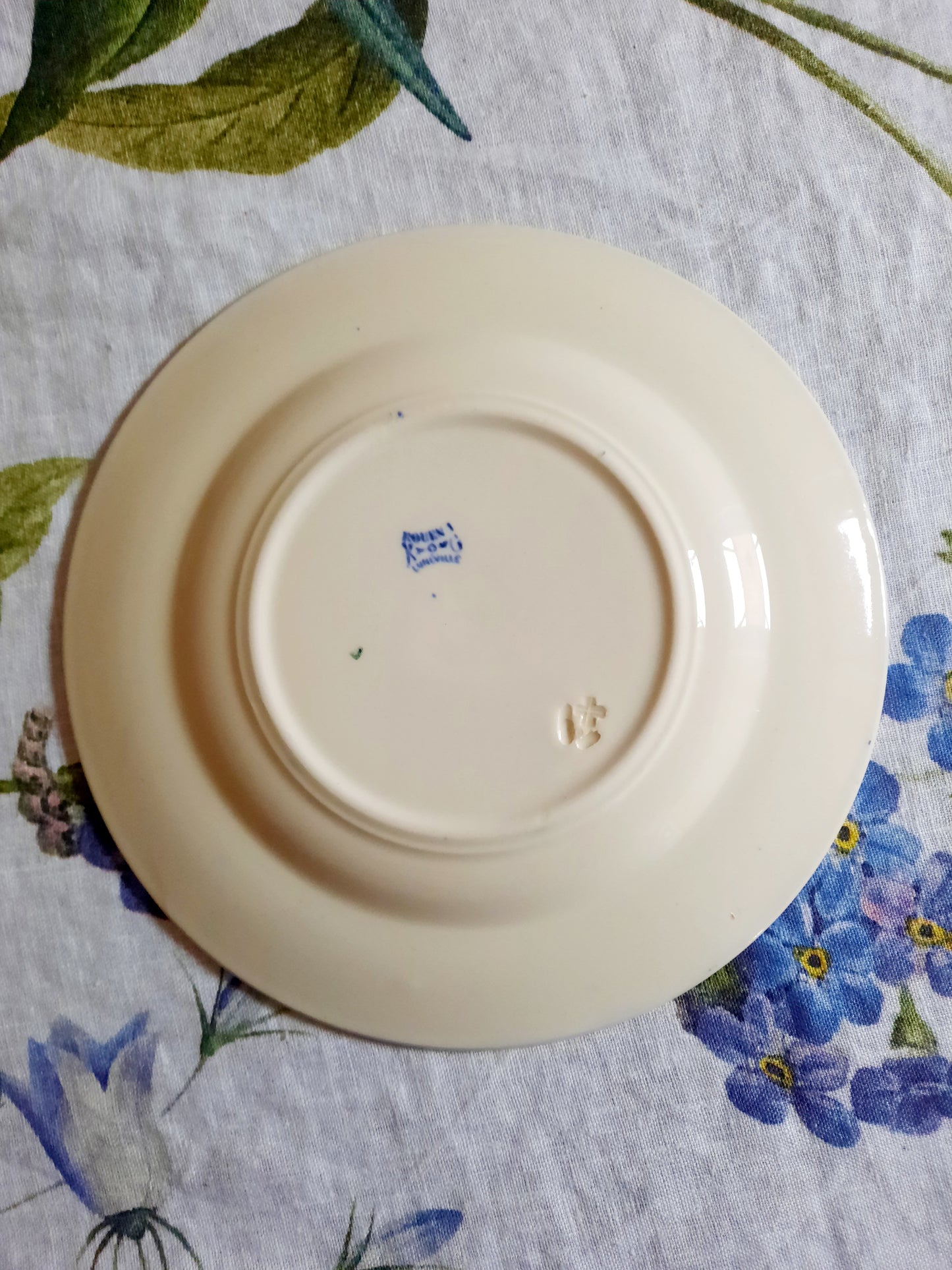 Lot de 4 assiettes à dessert Lunéville K&G Rouen – XIXe siècle