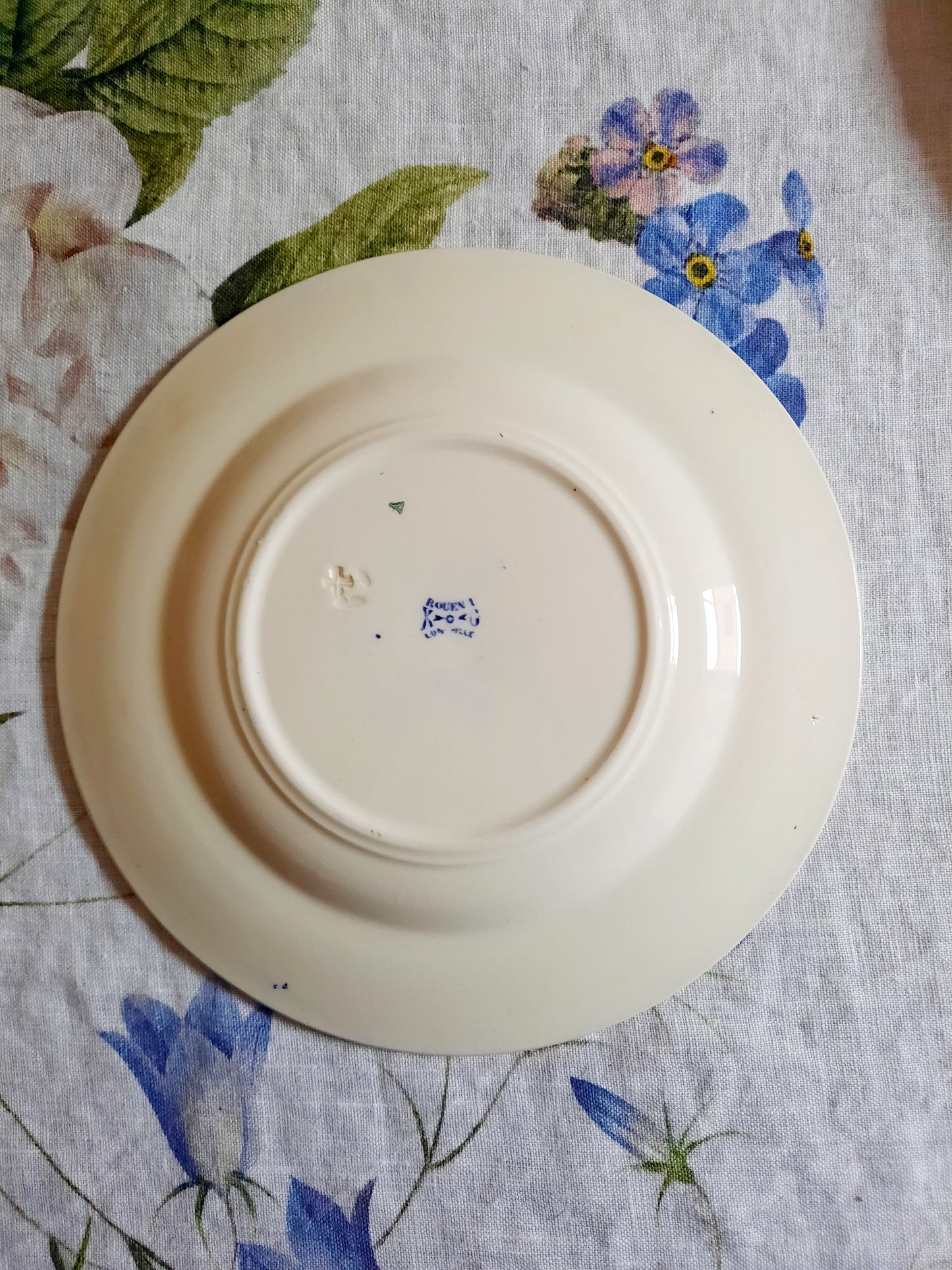 Lot de 4 assiettes à dessert Lunéville K&G Rouen – XIXe siècle