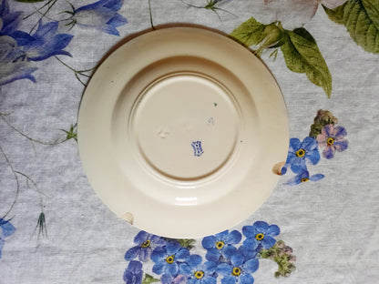 Pièces authentiques – Lot de 3 assiettes à dessert Lunéville K&G Rouen – XIXe siècle