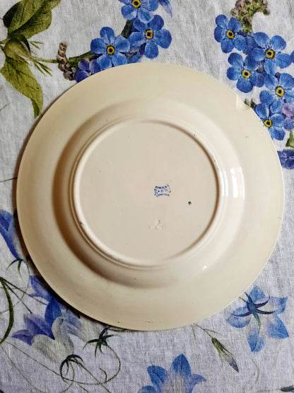 Lot de 4 assiettes plates Lunéville K&G Rouen – XIXe siècle