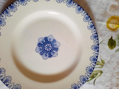 Lot de 4 assiettes plates Lunéville K&G Rouen – XIXe siècle