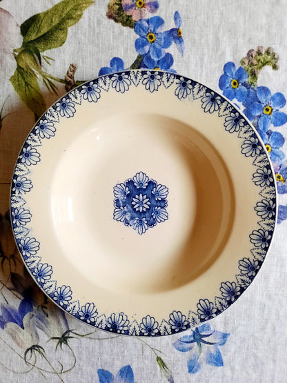 Lot de 4 assiettes creuses Lunéville K&G Rouen – XIXe siècle