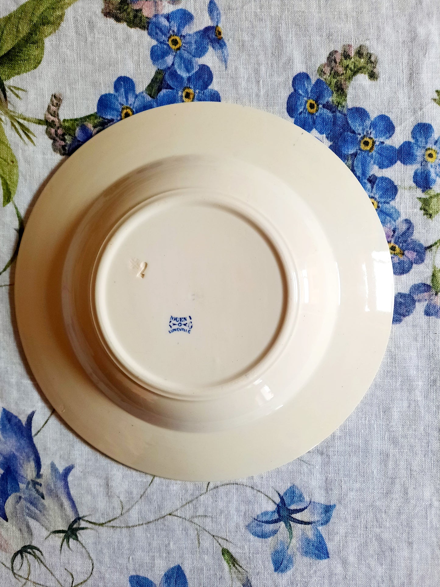 Lot de 4 assiettes creuses Lunéville K&G Rouen – XIXe siècle