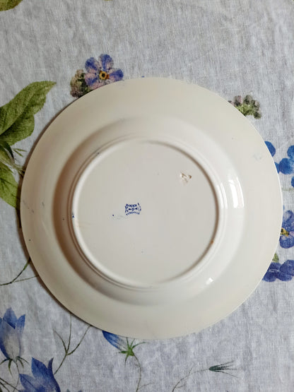 Intemporel raffinement – Lot de 4 assiettes plates Lunéville K&G Rouen – XIXe siècle