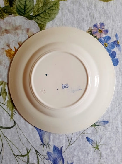 Intemporel raffinement – Lot de 4 assiettes plates Lunéville K&G Rouen – XIXe siècle
