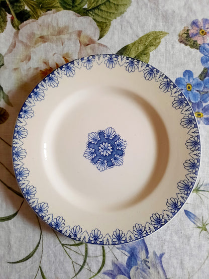 Lot de 6 assiettes plates Lunéville K&G Rouen – XIXe siècle