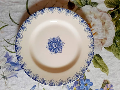 Lot de 6 assiettes plates Lunéville K&G Rouen – XIXe siècle