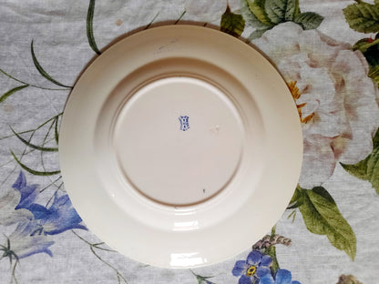 Lot de 6 assiettes plates Lunéville K&G Rouen – XIXe siècle
