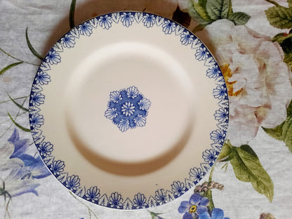 Lot de 6 assiettes plates Lunéville K&G Rouen – XIXe siècle