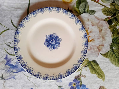 Lot de 6 assiettes plates Lunéville K&G Rouen – XIXe siècle