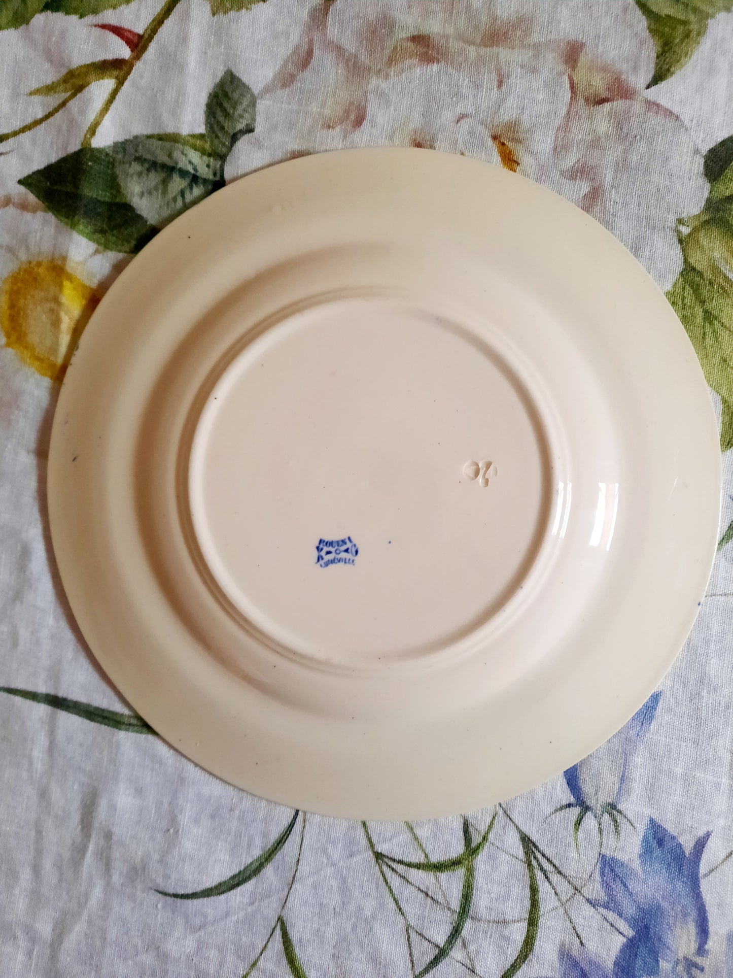 Élégance classique – Lot de 6 assiettes plates Lunéville K&G Rouen – XIXe siècle
