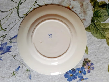 Lot de 8 assiettes plates Lunéville K&G Rouen – XIXe siècle
