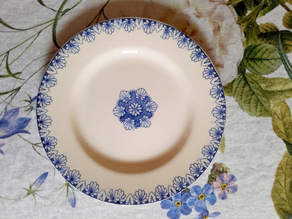 Lot de 8 assiettes plates Lunéville K&G Rouen – XIXe siècle