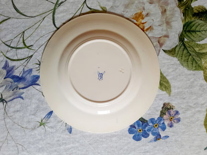 Lot de 8 assiettes plates Lunéville K&G Rouen – XIXe siècle