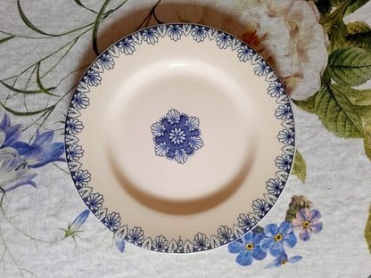 Lot de 8 assiettes plates Lunéville K&G Rouen – XIXe siècle