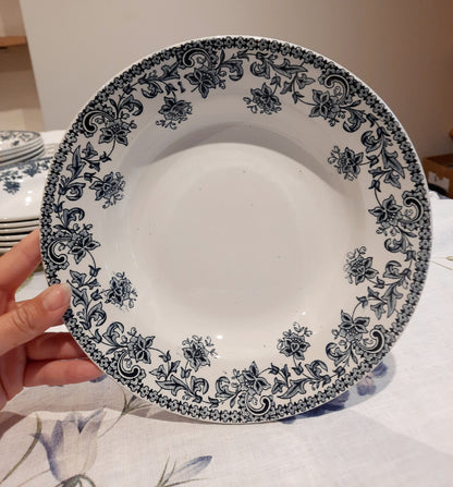 Lot de 8 assiettes creuses St Amand