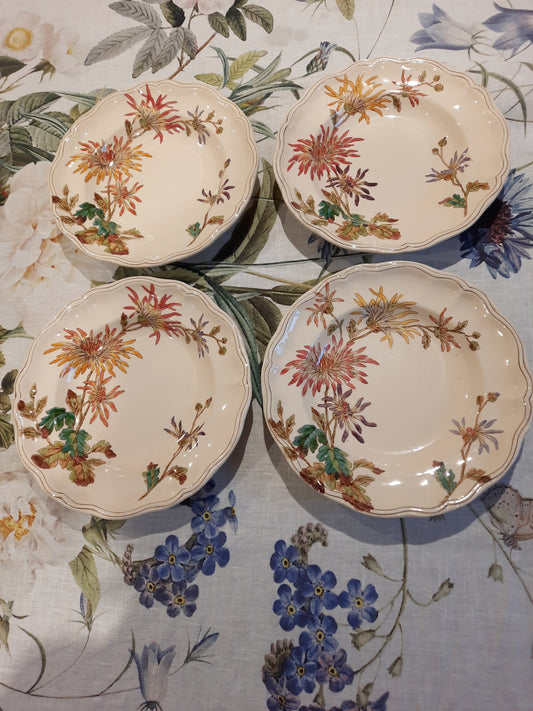 Lot de 4 assiettes creuses en Terre de Fer