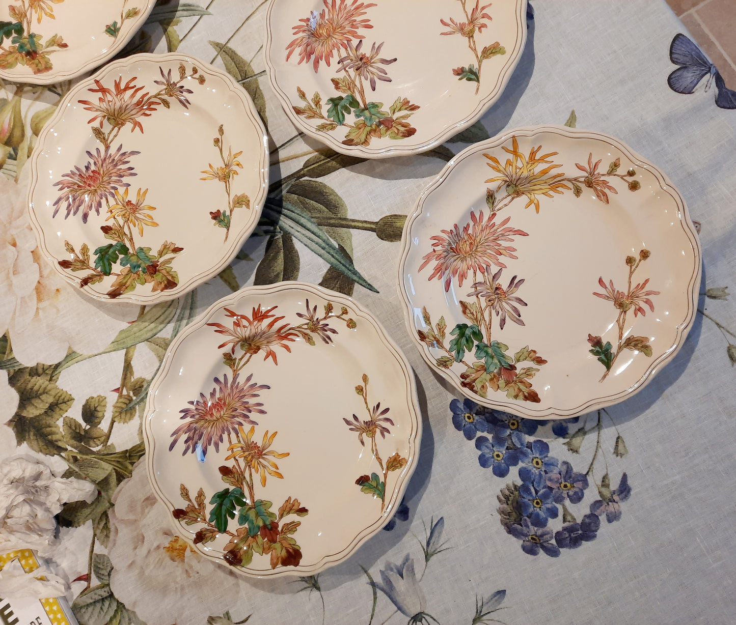 Lot de 6 assiettes plates en Terre de Fer