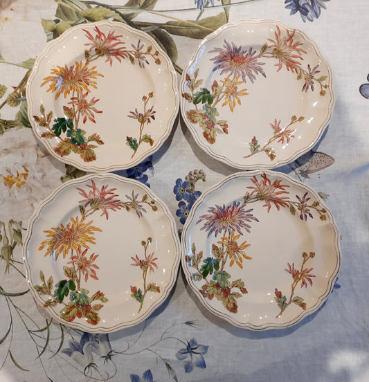 Lot de 4 assiettes plates en Terre de Fer