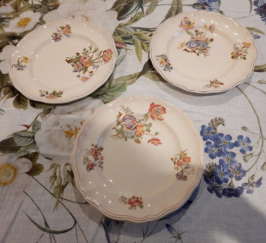 Lot de 3 assiettes plates Longchamp