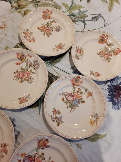 6 assiettes à dessert terre de fer