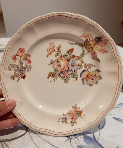 6 assiettes à dessert terre de fer