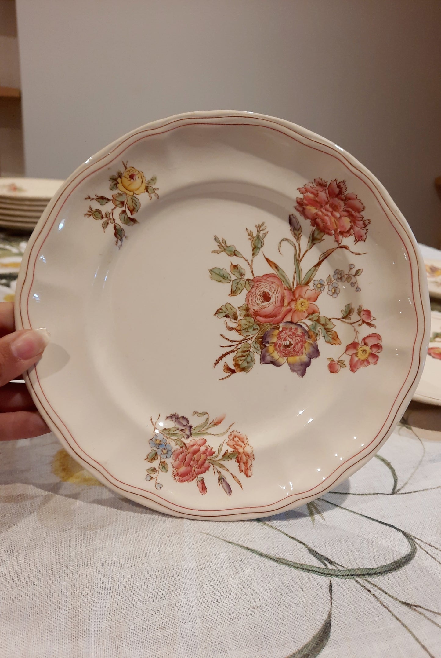 Lot de 8 assiettes à dessert Longchamp