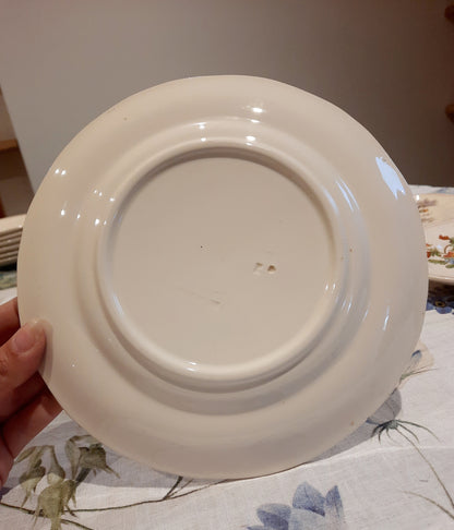 Lot de 8 assiettes à dessert Longchamp