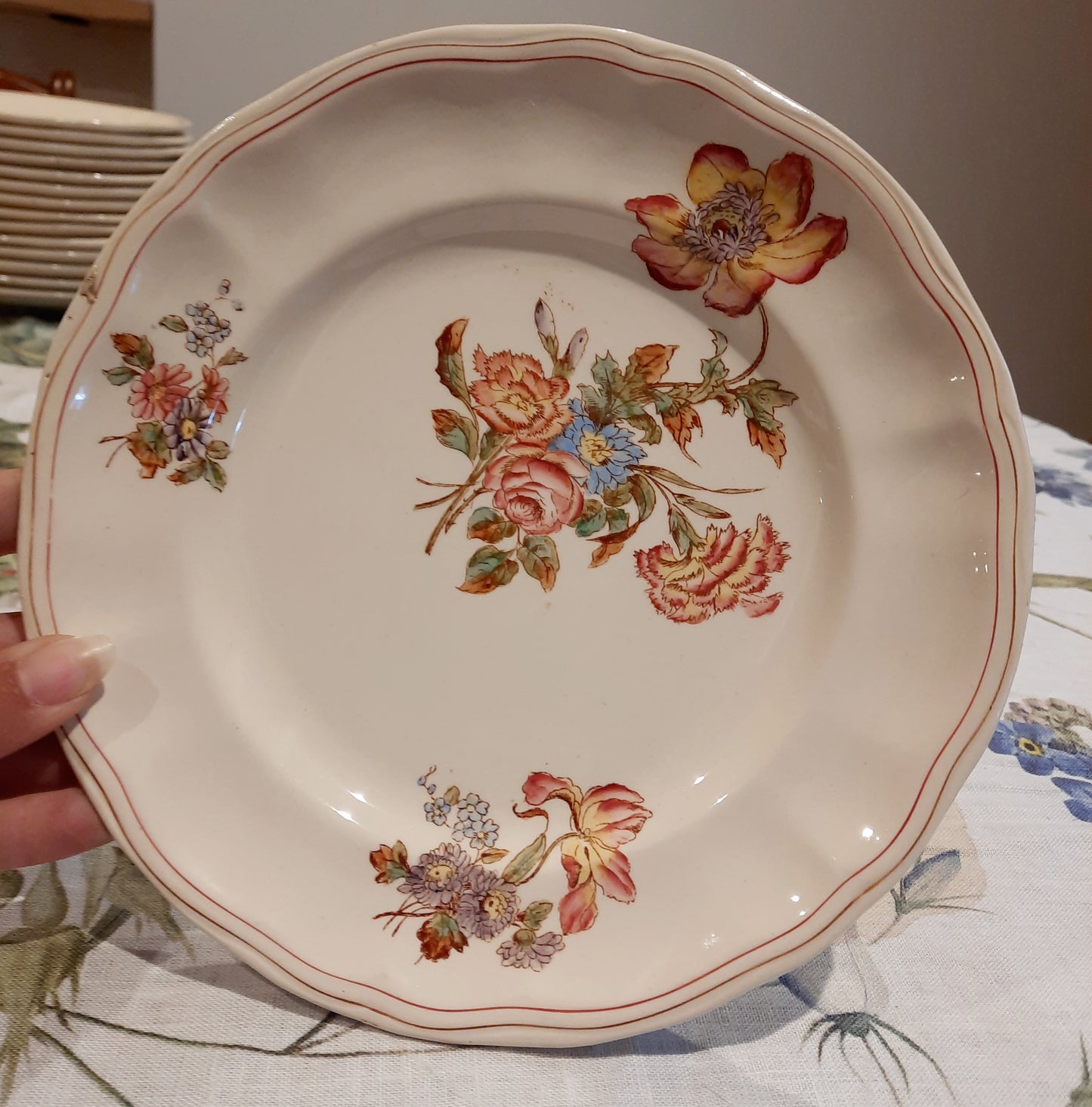 Lot de 3 assiettes à dessert Longchamp