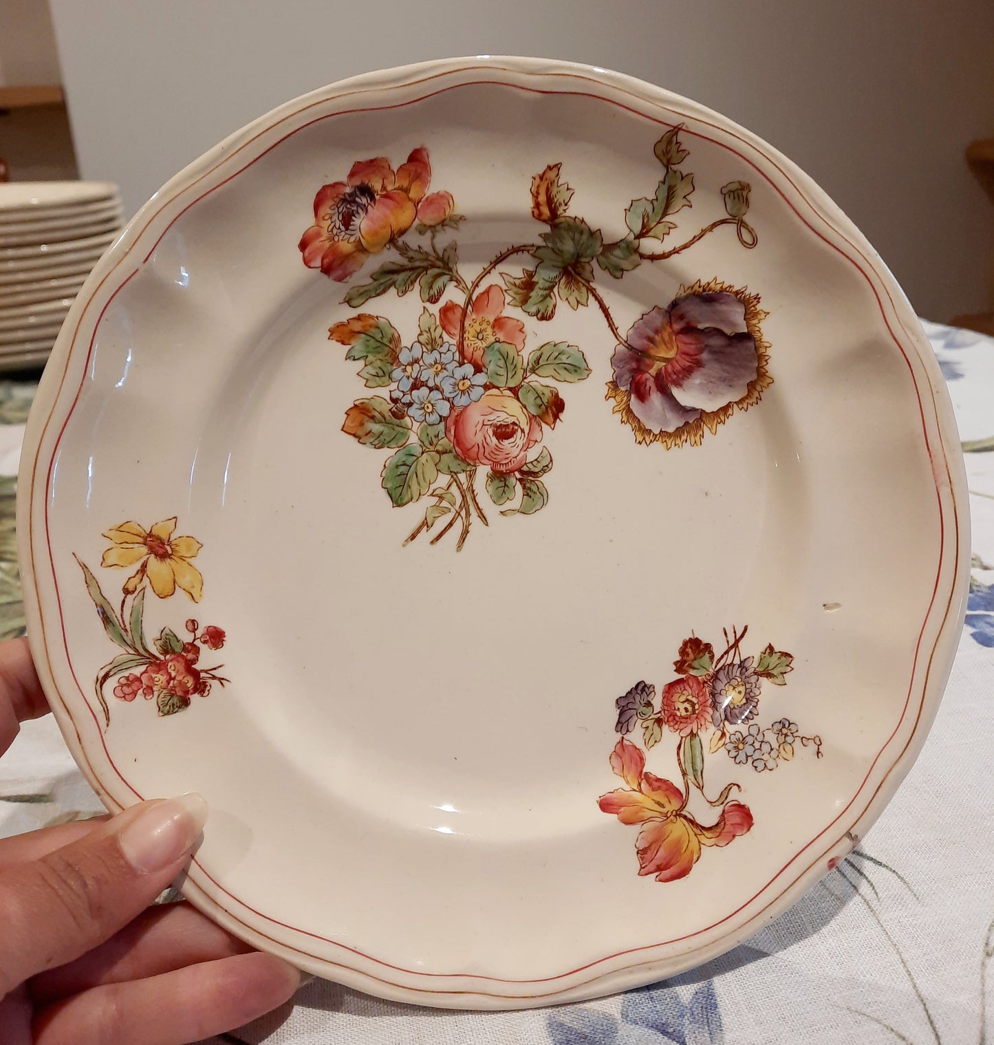 Lot de 3 assiettes à dessert Longchamp