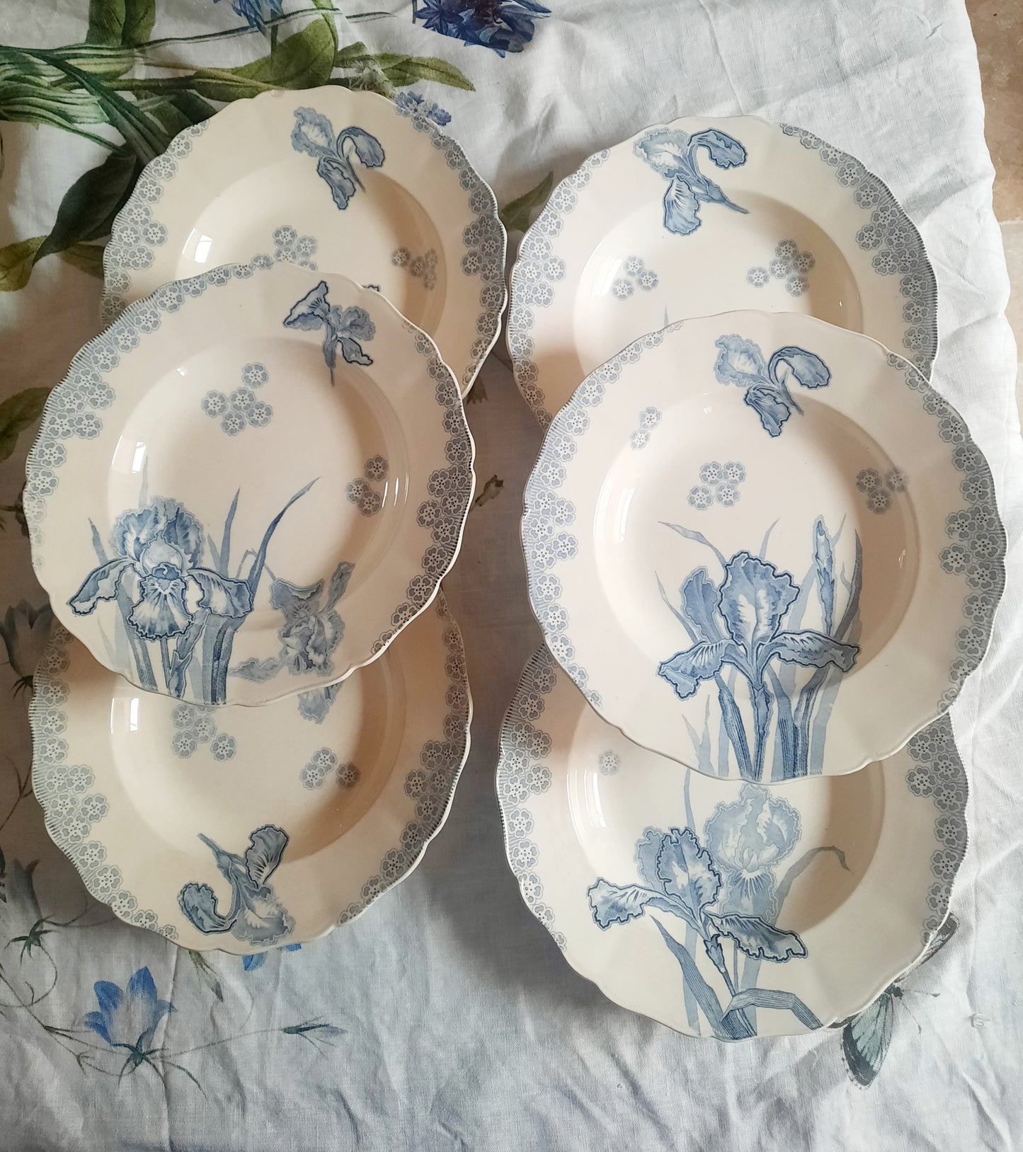 Lot de 6 assiettes à soupe – H. Boulanger