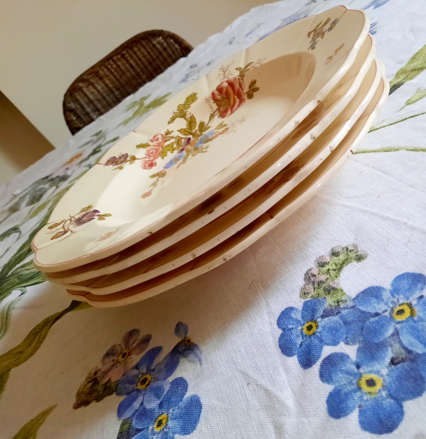 Lot de 4 assiettes creuses Longchamp