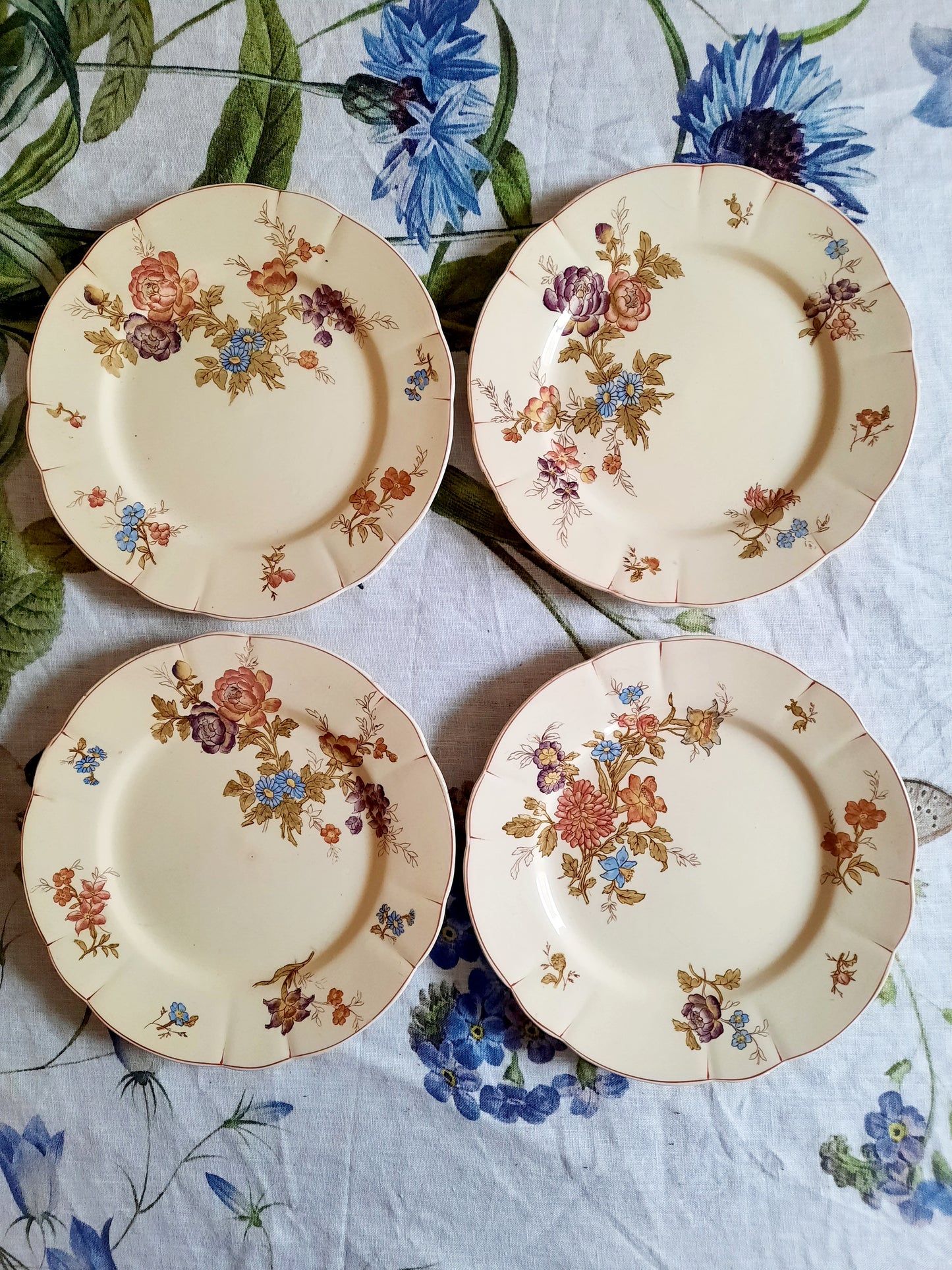 Lot de 4 assiettes à dessert Longchamp