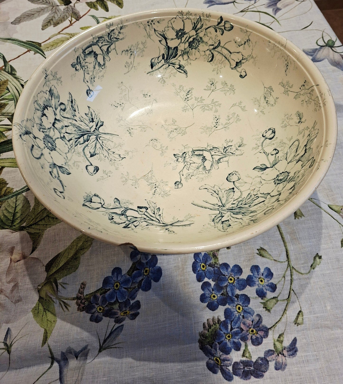 Grand saladier ancien Luneville K&G