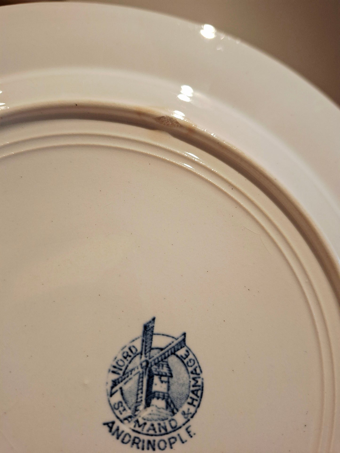 Lot de 5 assiettes plates St Amand & Hamage
