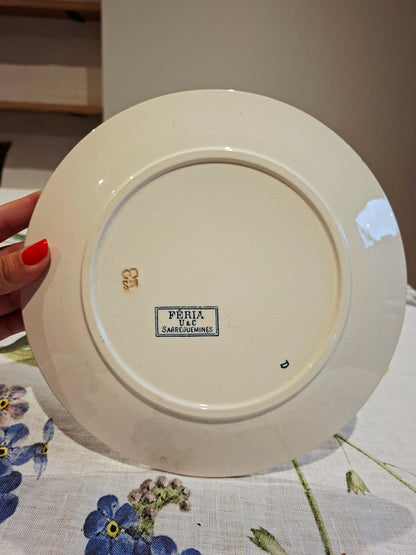 Lot de 6 assiettes plates "Féria" U&C Sarreguemines