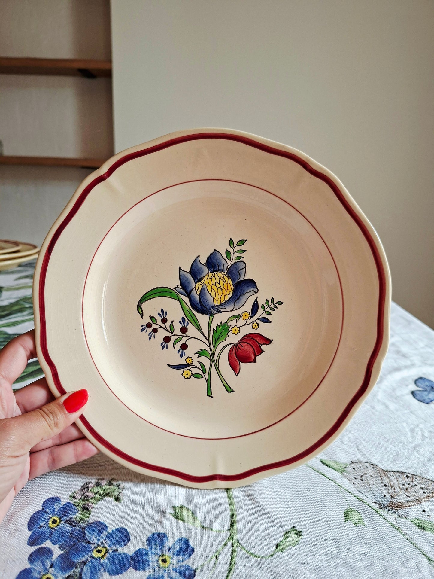 Lot de 8 assiettes plates Gien