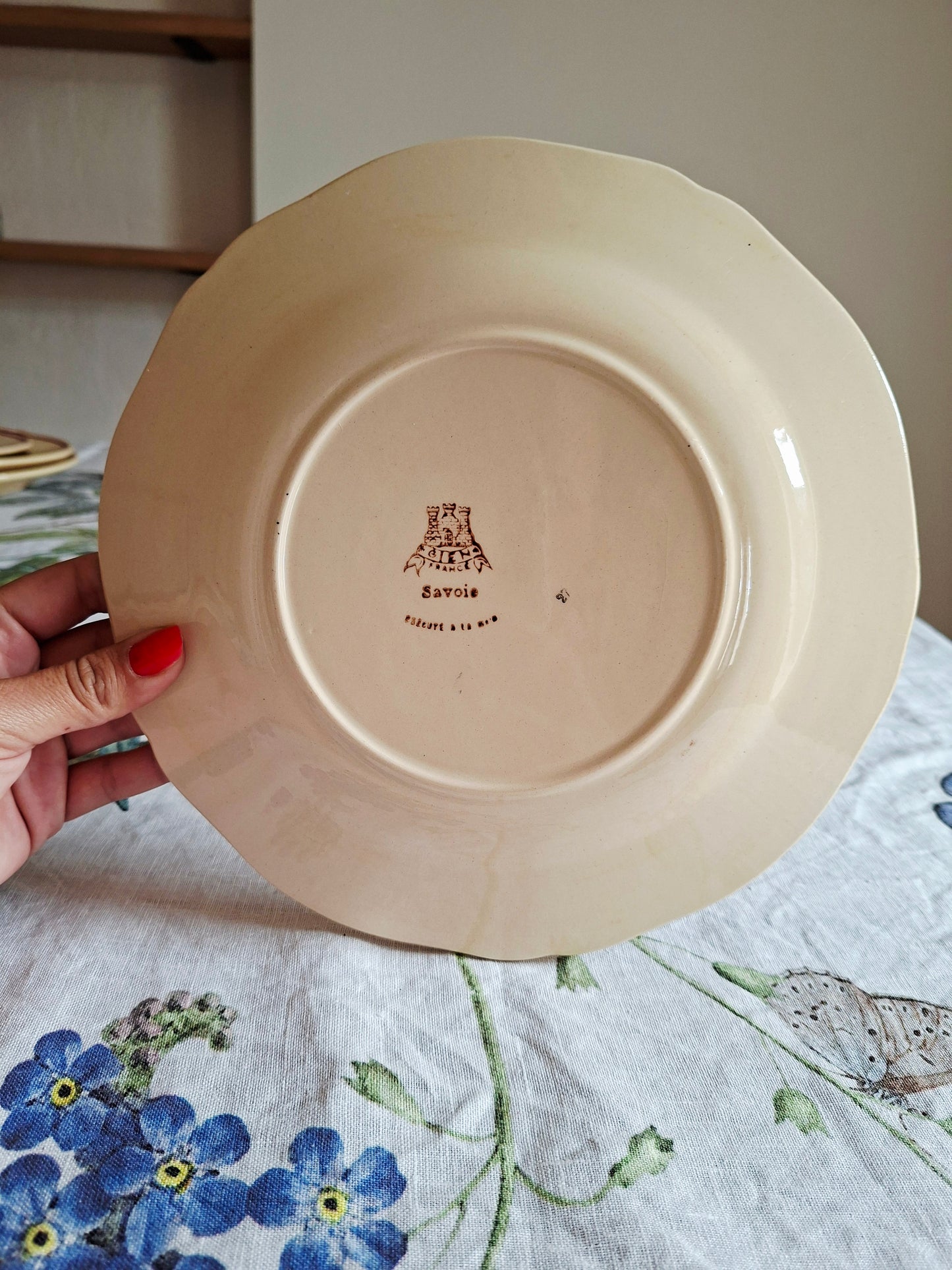 Lot de 8 assiettes plates Gien