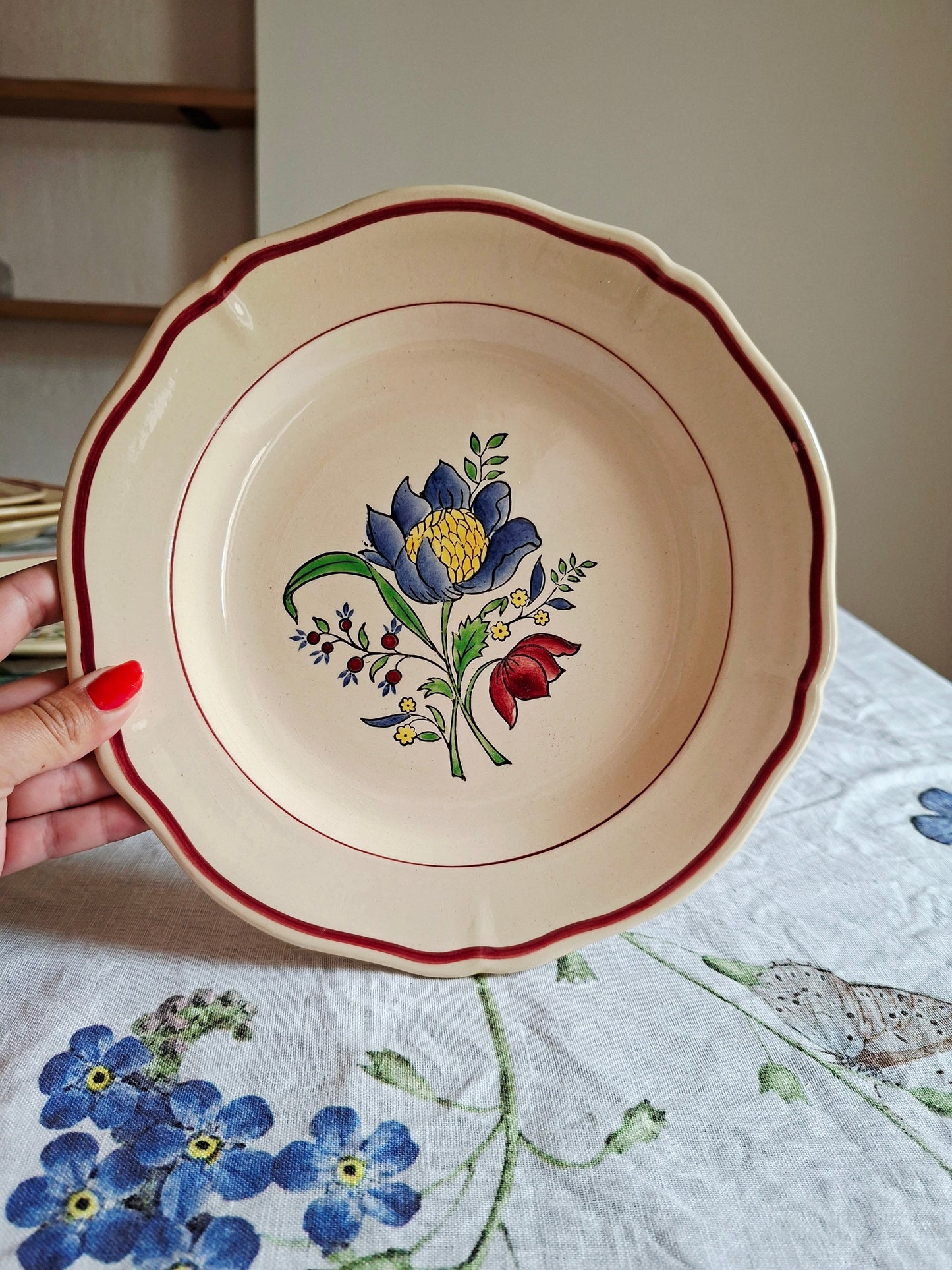 Lot de 8 assiettes plates Gien