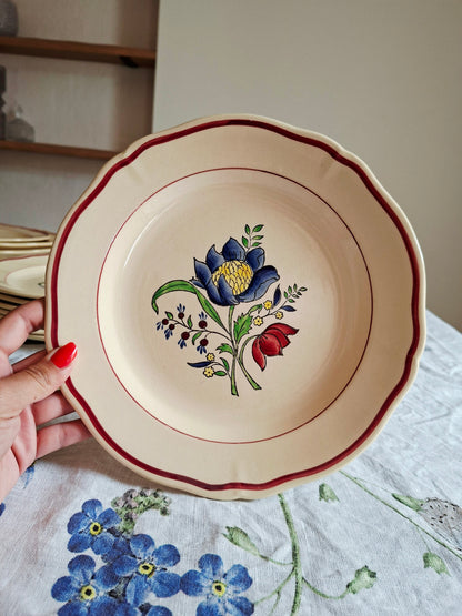 Lot de 8 assiettes plates Gien