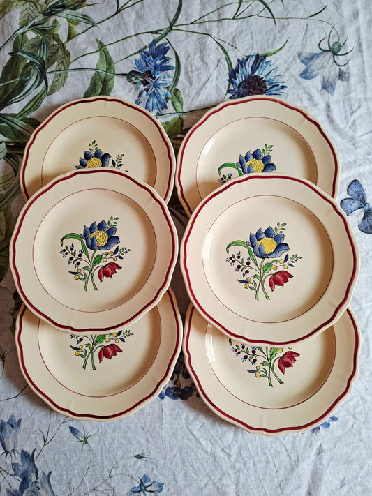 Lot de 6 assiettes plates (1) Gien