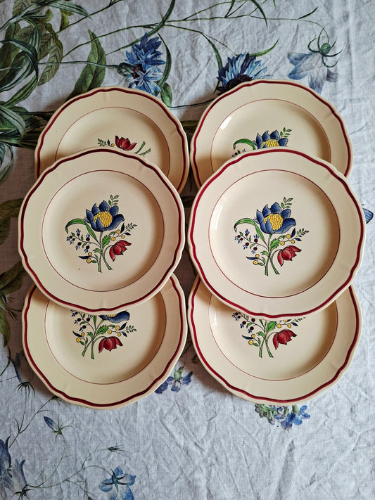 Lot de 6 assiettes plates (2) Gien
