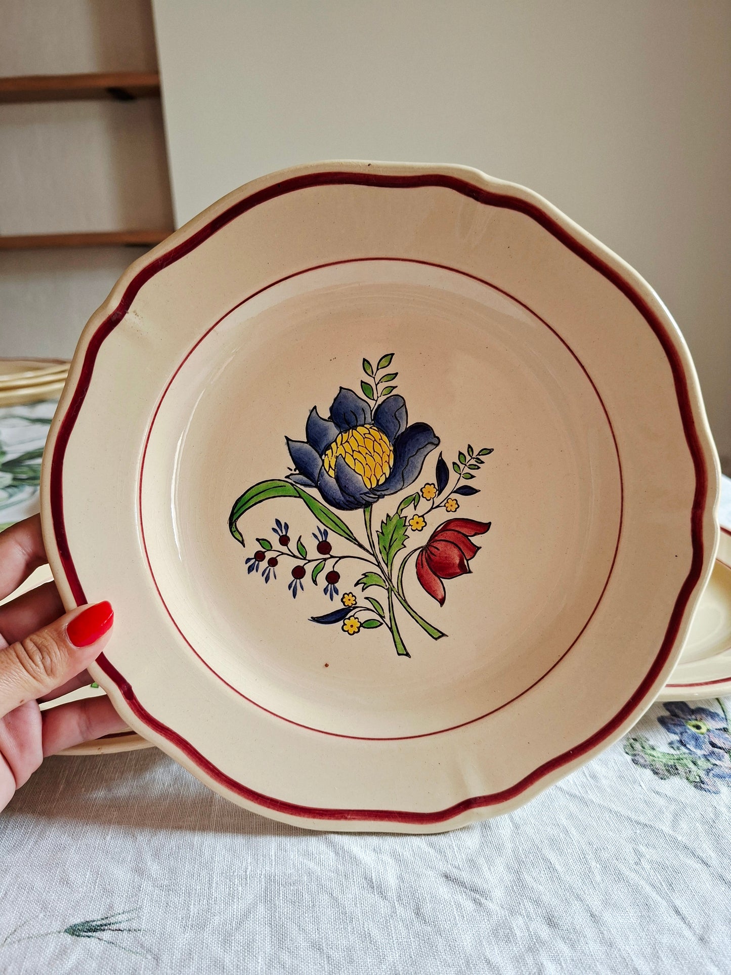 Lot de 6 assiettes plates (2) Gien