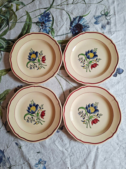 Lot de 4 assiettes plates (2) Gien