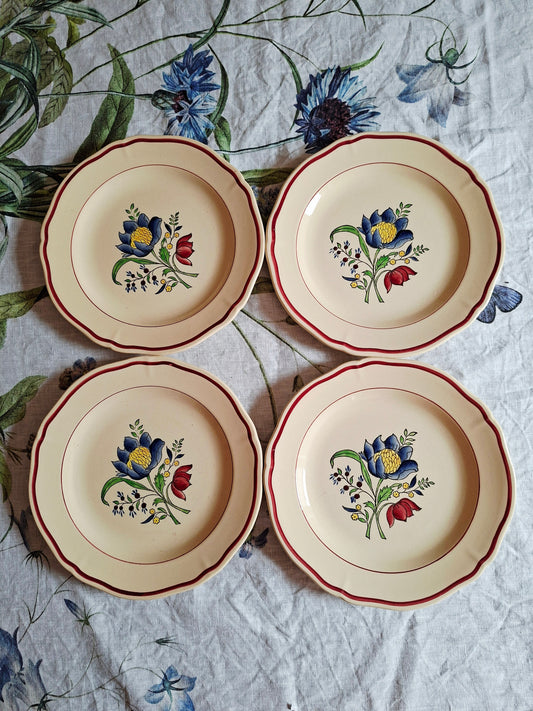 Lot de 4 assiettes plates (2) Gien
