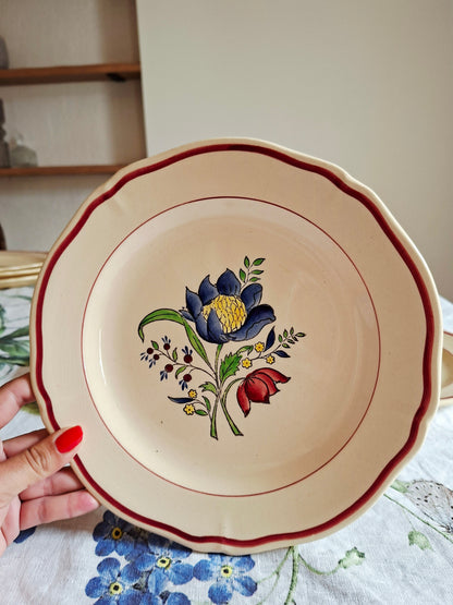 Lot de 3 assiettes plates Gien