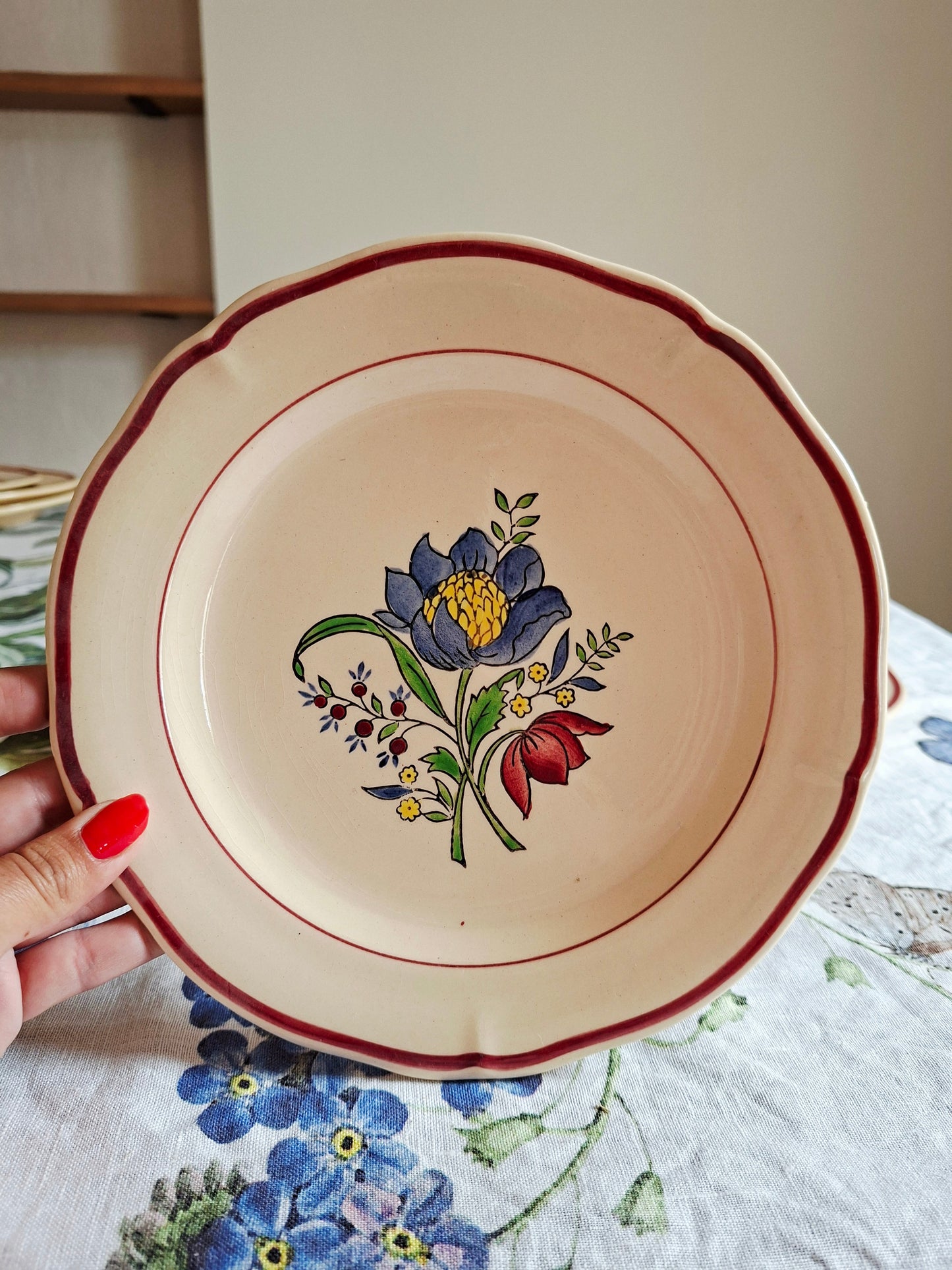 Lot de 6 assiettes à dessert Gien (1)